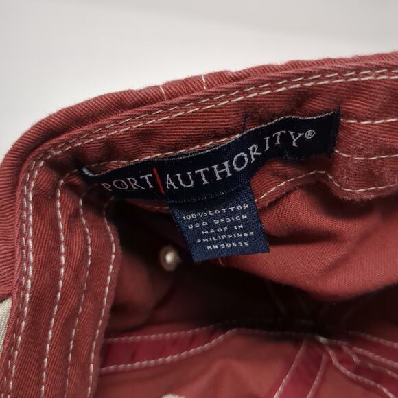 PSC Producers Supply Strapback Hat Red One Size 6 Panel Port Authority - Picture 9 of 9